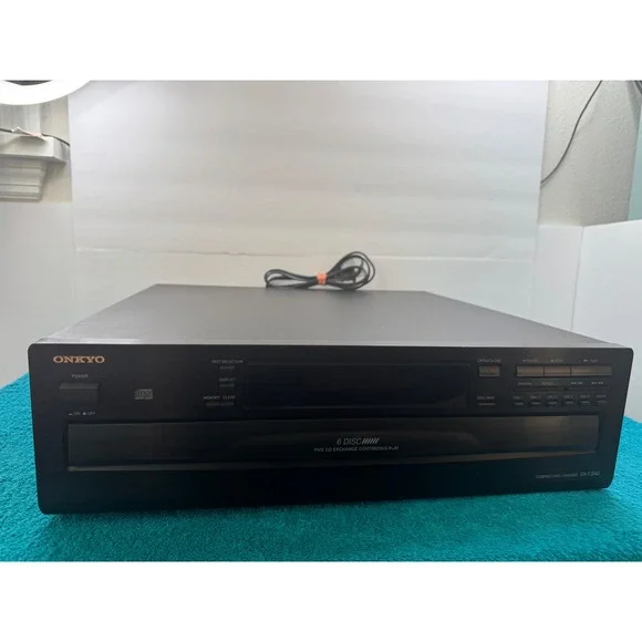 Onkyo DX-C340 6-CD Carousel Changer Player Black Vintage 1998 DXC340 - No Remote - Picture 1 of 12